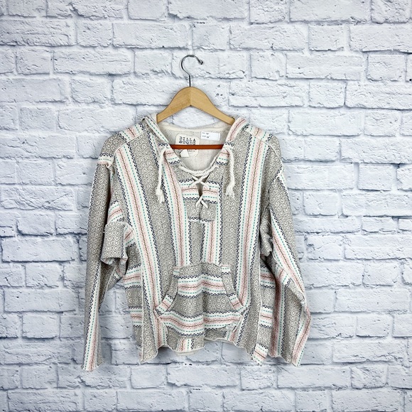 Billabong Pattern Lace Up Hoodie Beach Casual L - Picture 2 of 7